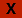 Screenshot of a red box with an uppercase letter X inside the box.