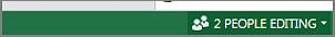 Screenshot that shows a label stating that two people are editing the current document.