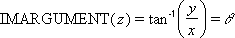 Theta equals inverse tangent of y over x
