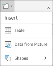 Insert data from pic menu