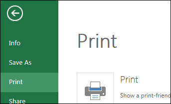 Screenshot that shows to print selected cells.