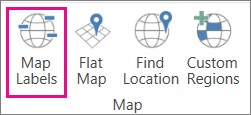 Screenshot that shows 3D Maps Map Labels option.