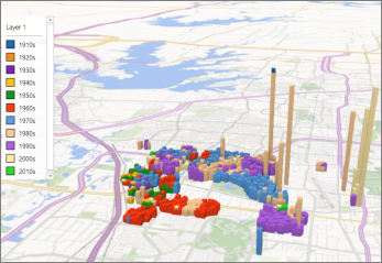 Screenshot that shows 3D Maps with the default theme.
