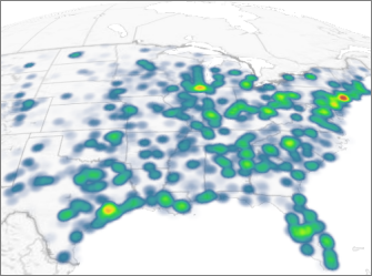 Screenshot that shows heat map of the middle and eastern US showing energy capacity.