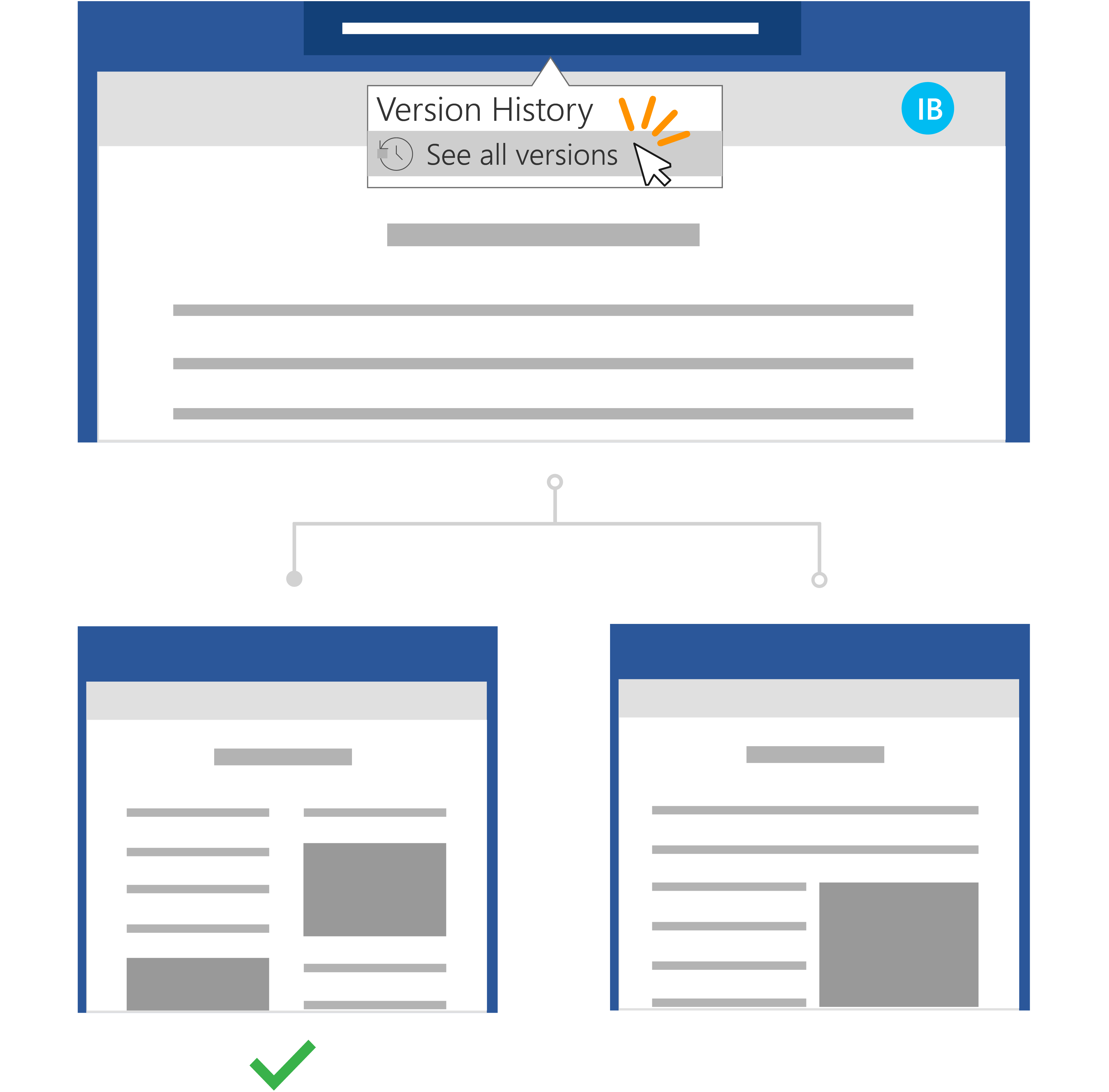 Work with two versions of the same file side-by-side.
