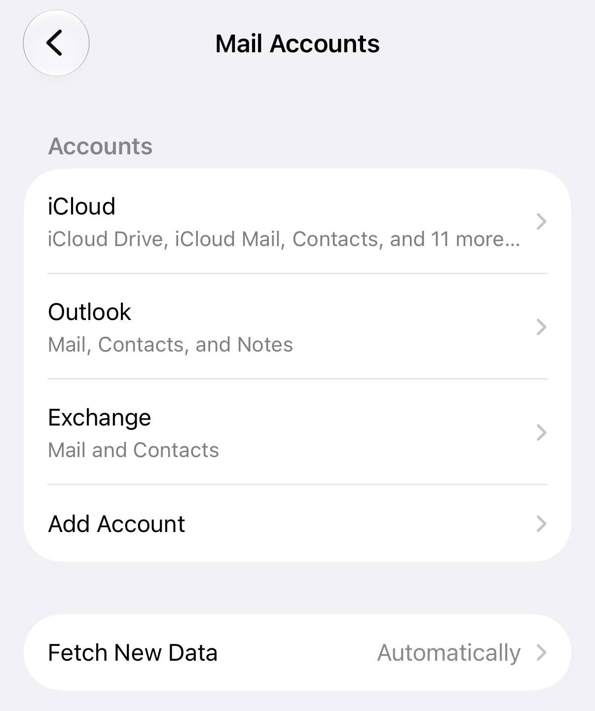 Choose account type