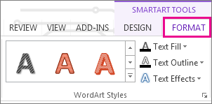 Format tab