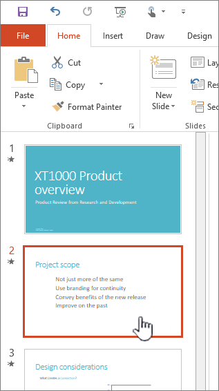 Left thumbnail gallery with slide selected