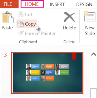 Copy a slide