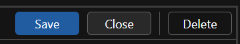 image displaying the action buttons in the AutoText Editor