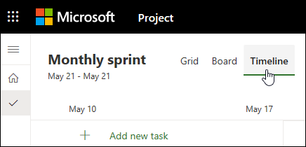 Add a task to timeline.