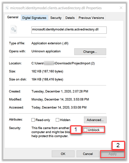 DLL properties