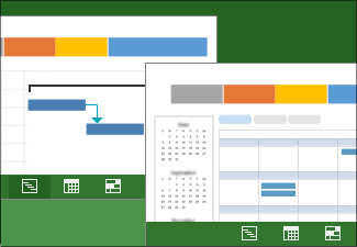 Project schedule and calendar illustration