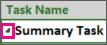 Screenshot that shows summary task with the collapse button selected.