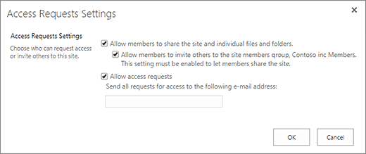 Access request panel