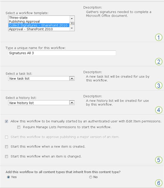 First page of the association form with options called out