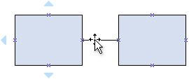 Screenshot of the shape is placed on the drawing page, and a connector is added and glued to both shapes.