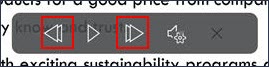 Android Read Aloud controls with Previous and Next highlighted