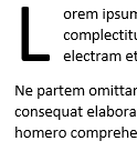 Example of a drop cap within the paragraph.
